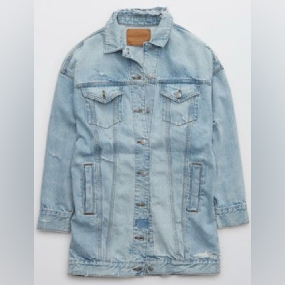 OFFLINE By Aerie Oversized Boyfriend Denim Jacket SZ L
